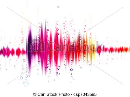 450x337 Sound Wave On A White Background Stock Illustrations