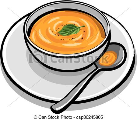 450x396 Pumpkin Soup Vector Clipart