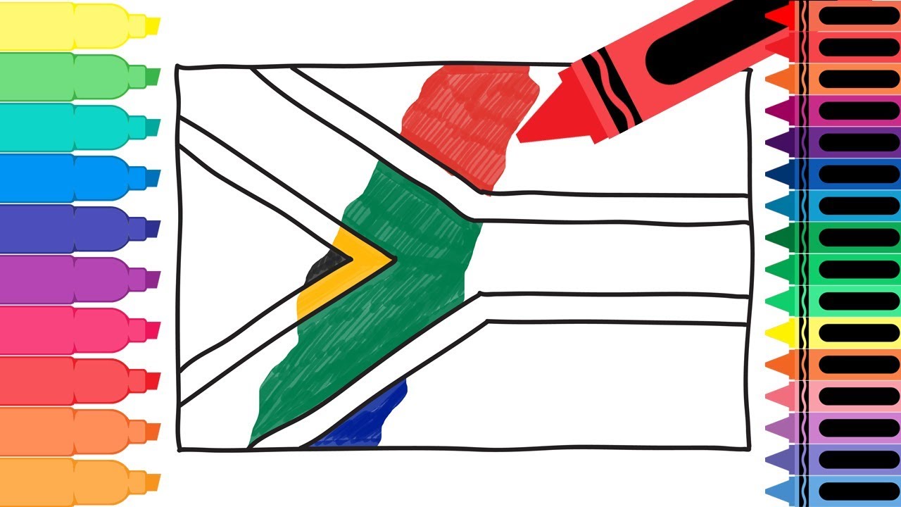 1280x720 How To Draw South Africa Flag
