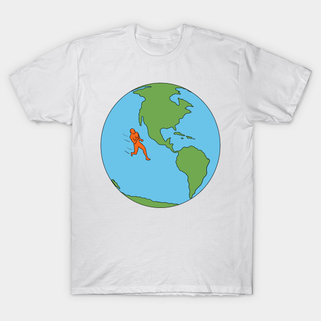 630x630 Marathon Runner Running North And South America Drawing