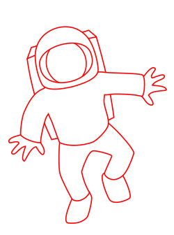 250x336 Drawing A Cartoon Astronaut Astronauts, Cartoon And Characters