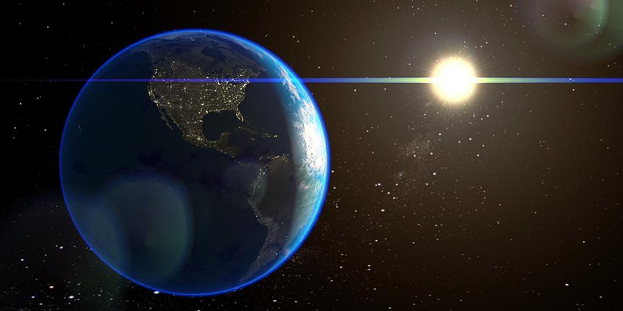 900x450 Night Lighted Earth From Space Drawing By Hq Photo