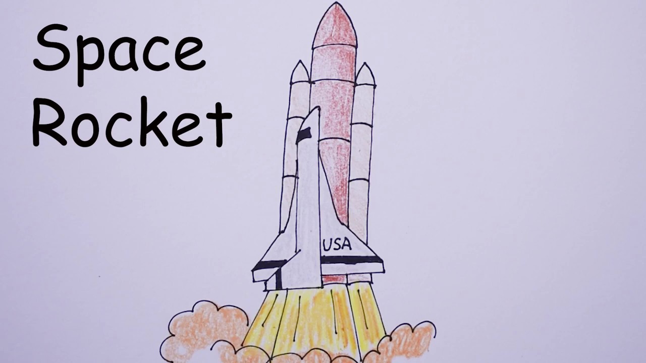 Space Rocket Drawing at GetDrawings | Free download