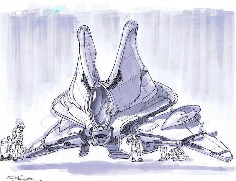 800x614 Jeff Zugale Art Blog Spaceship Sketch