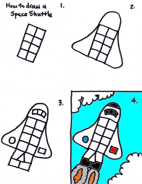 496x640 Space Shuttle Drawing Art For Kids