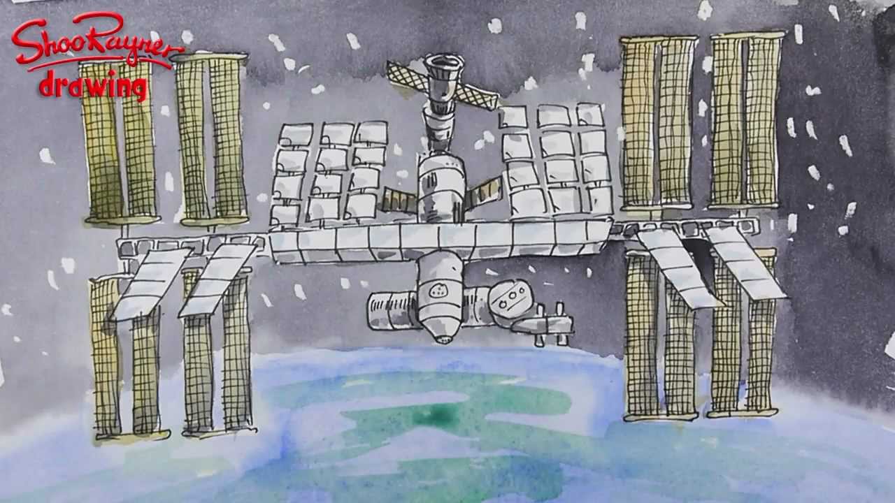 1280x720 How To Draw The Iss Space Station