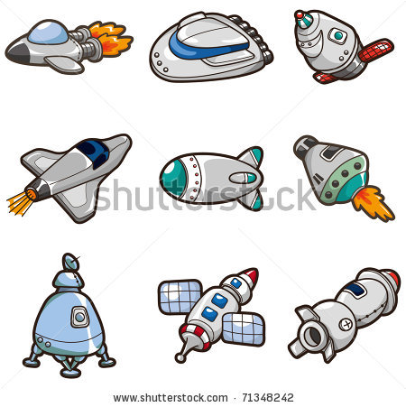 450x451 Cartoon Spaceship Icon