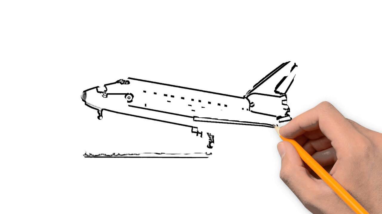 1280x720 Spaceship Transport Is A Pencil To Draw Step By Step