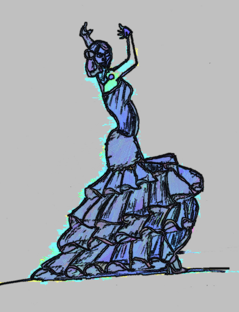836x1089 Spanish Flamenco Dancer Learning To Draw