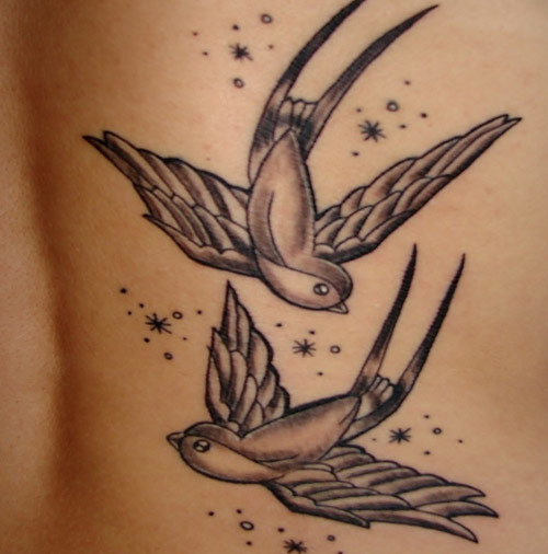 500x506 12 Inspiring Swallow And Sparrow Tattoos