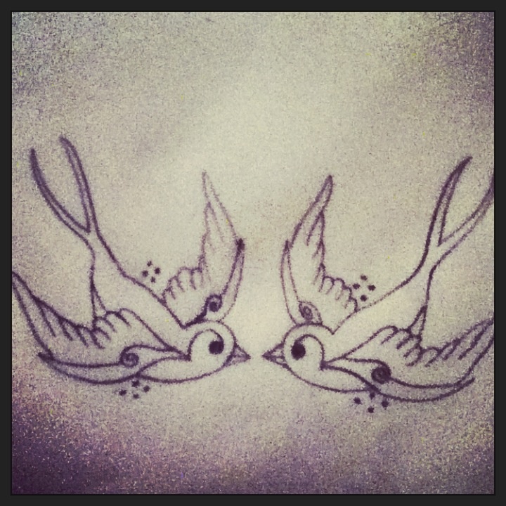 720x720 Two Sparrows Tattoo Design. Tattoos Sparrow Tattoo