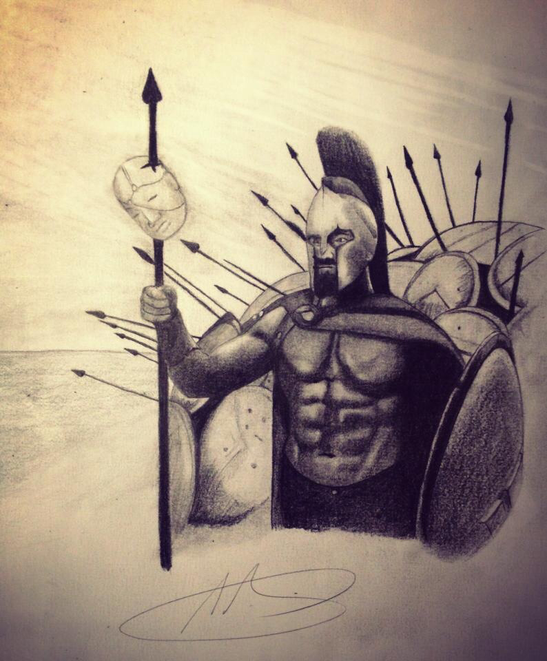 794x960 Spartan drawing Pencil Drawings Drawings
