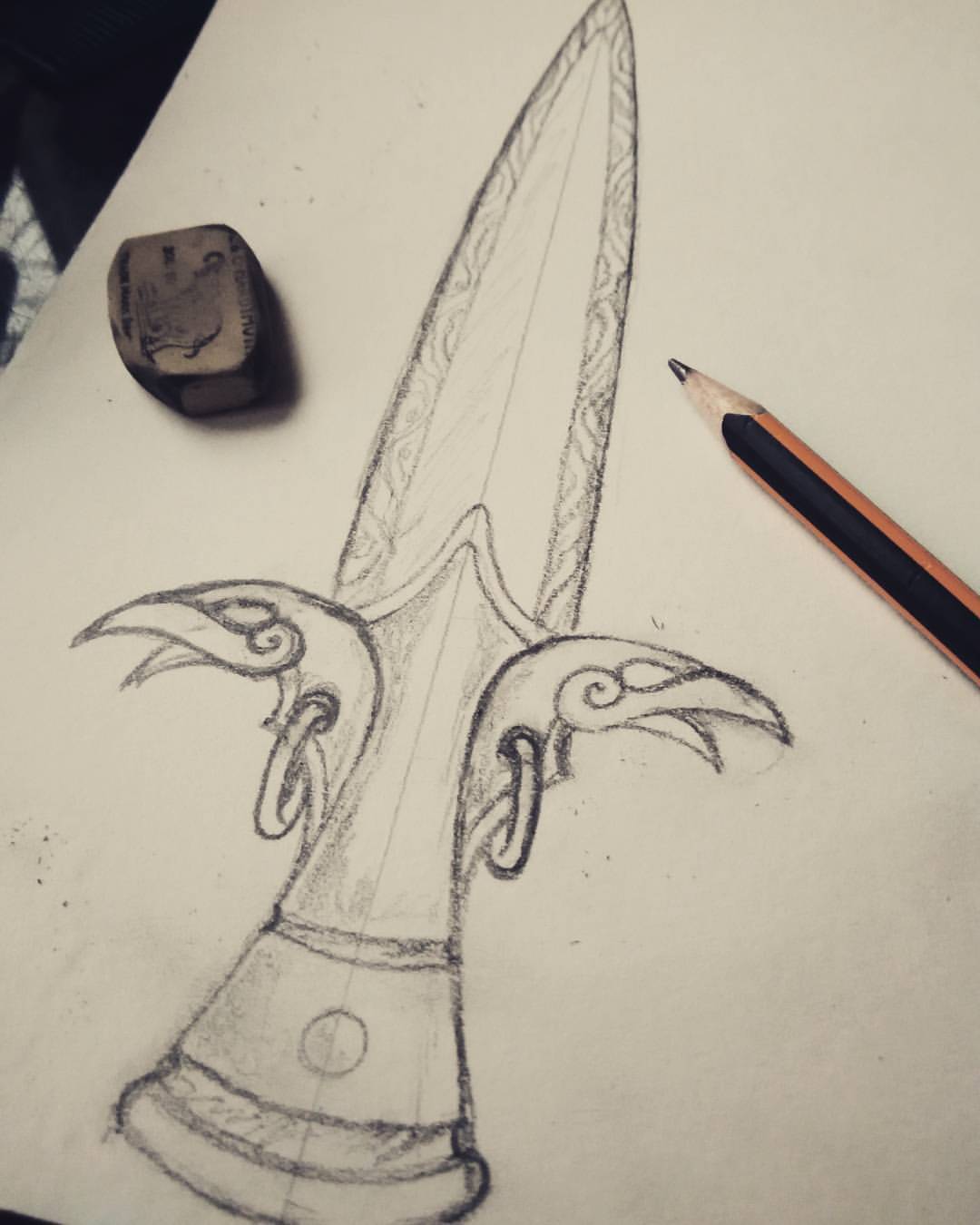 1080x1350 The Raven From The North Spear Drawing