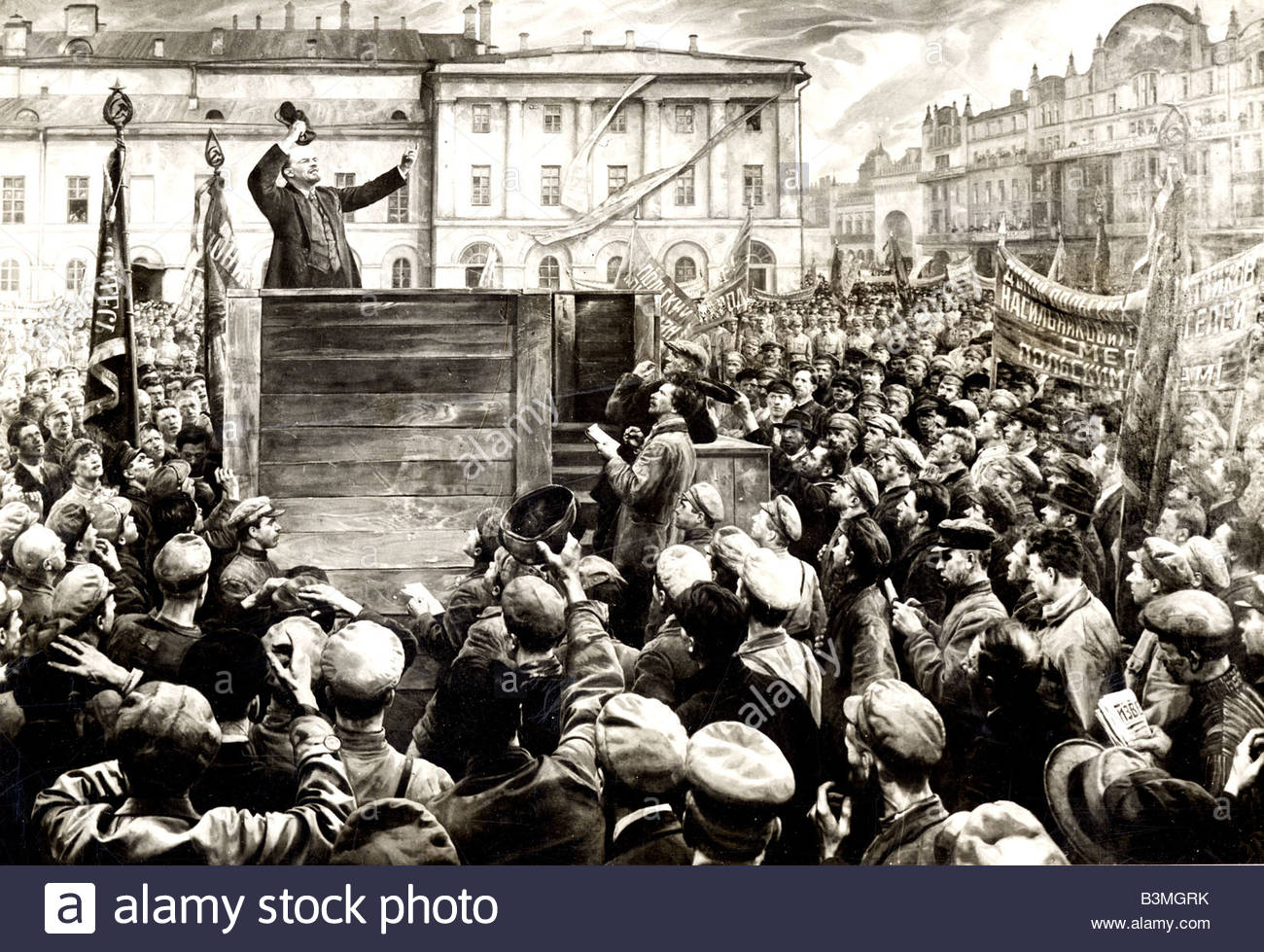 1300x979 Vi Lenin Drawing Of Him Making A Speech From The Famous Photo