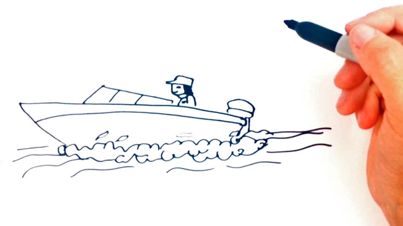 1280x720 How To Draw A Speedboat Drawing Lesson Step By Step