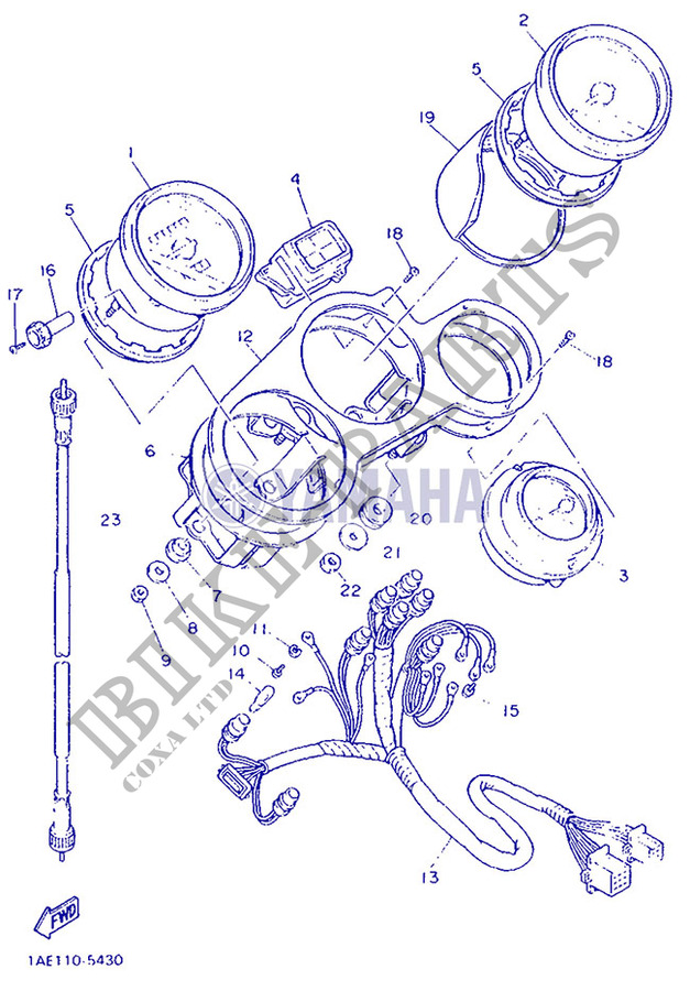 627x900 Speedometer Fz 999 Yamaha Motorcycle Fz750 750 1987 Europe Genuine