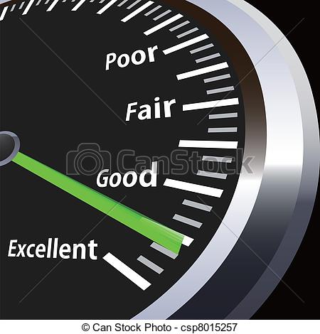 450x470 Speedometer For Evaluation. Eps 10 Vectors Illustration