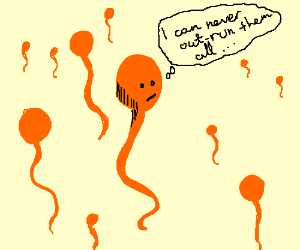 300x250 Orange Sperm With A Face