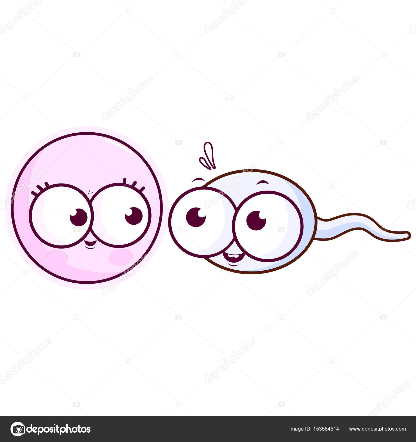 1600x1700 Sperm And Egg Cell Cartoon Stock Vector Stockakia