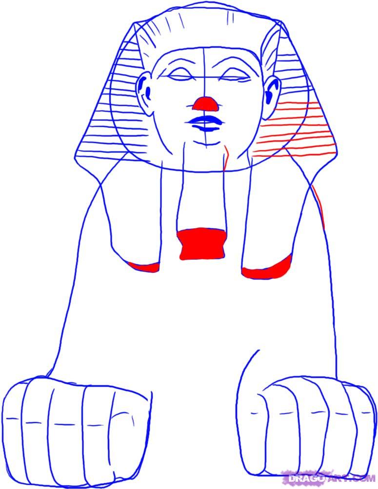 775x1004 How To Draw An Egyptian Sphinx Step 4 Egypt Festival