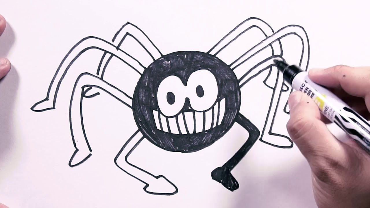 1280x720 How To Draw Halloween Spider