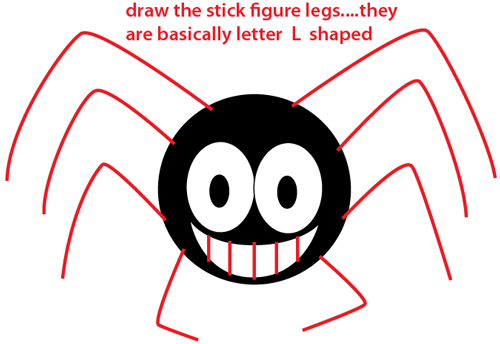 500x344 How To Draw A Cartoon Spider For Halloween With Easy Step By Step