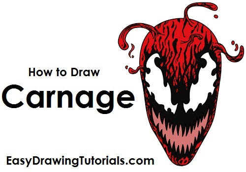 500x350 To Draw Carnage (Spider Man)