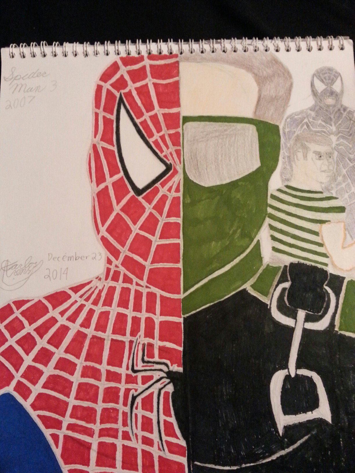 1224x1632 Spider Man 3 Drawing