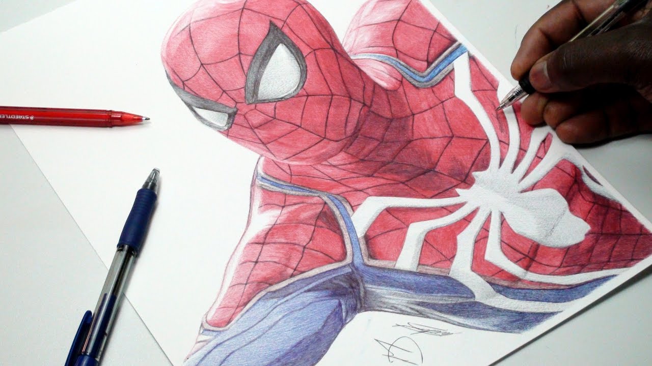1280x720 Spider Man Pen Drawing