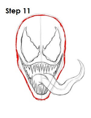 300x388 How To Draw Venom (Spider Man)