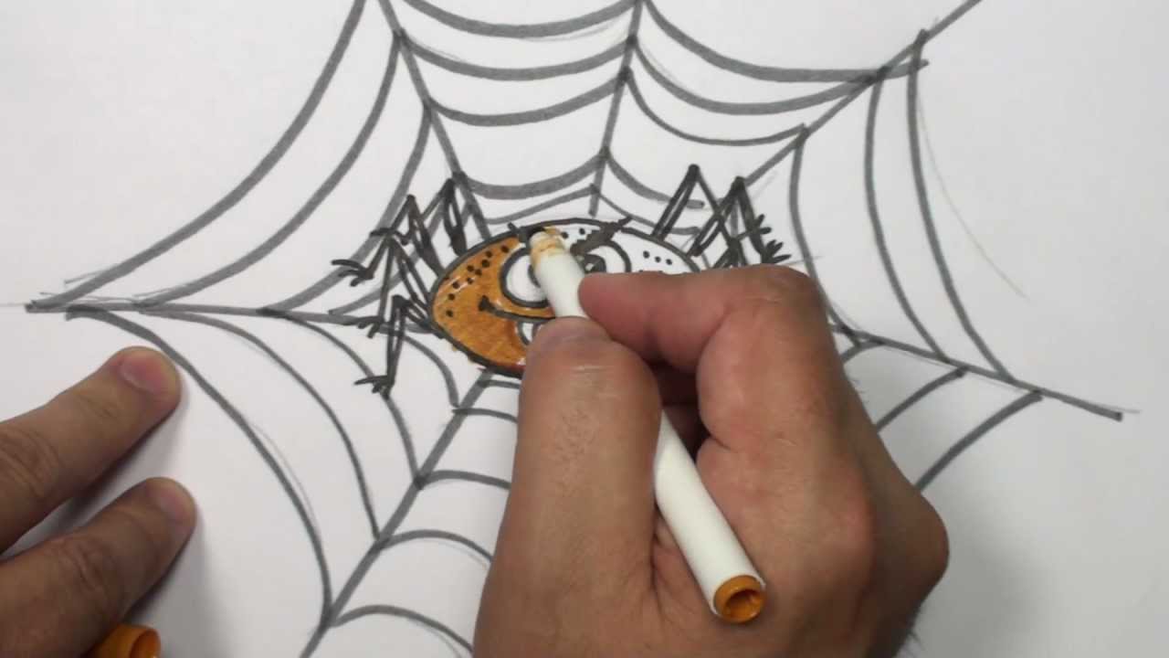 1280x720 How To Draw A Cartoon Spider Video