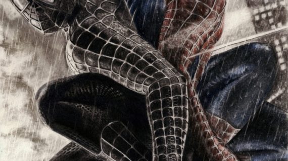570x320 Spiderman Pencil Drawings This Colored Pencil Sketch Of Spider Man