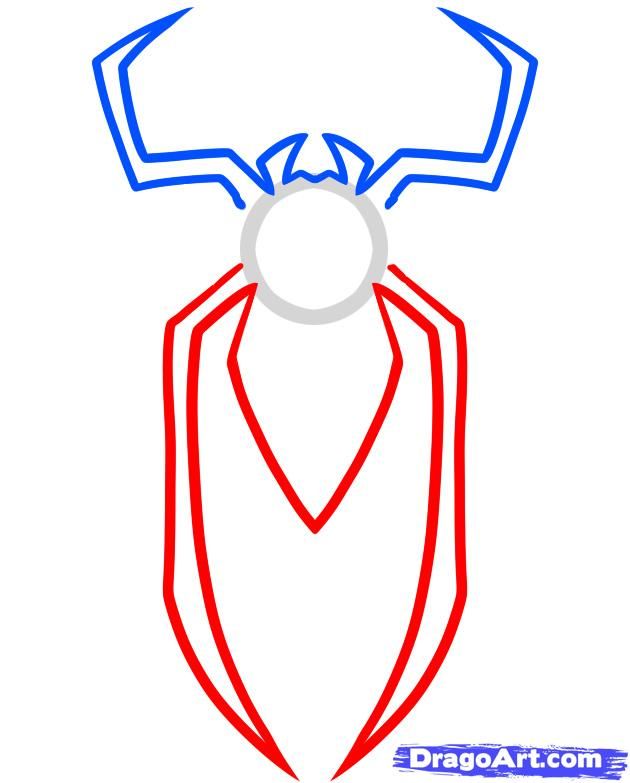 630x783 How To Draw The Spiderman Logo, Spiderman Symbol Step 3 Crafts