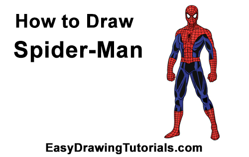 500x315 How To Draw Spider Man (Full Body)