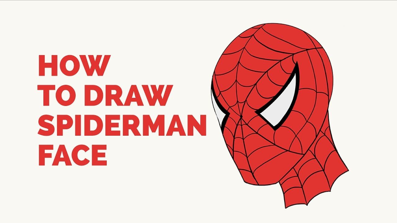 1280x720 Learn How To Draw Spiderman's Face Easy Step By Step Drawing