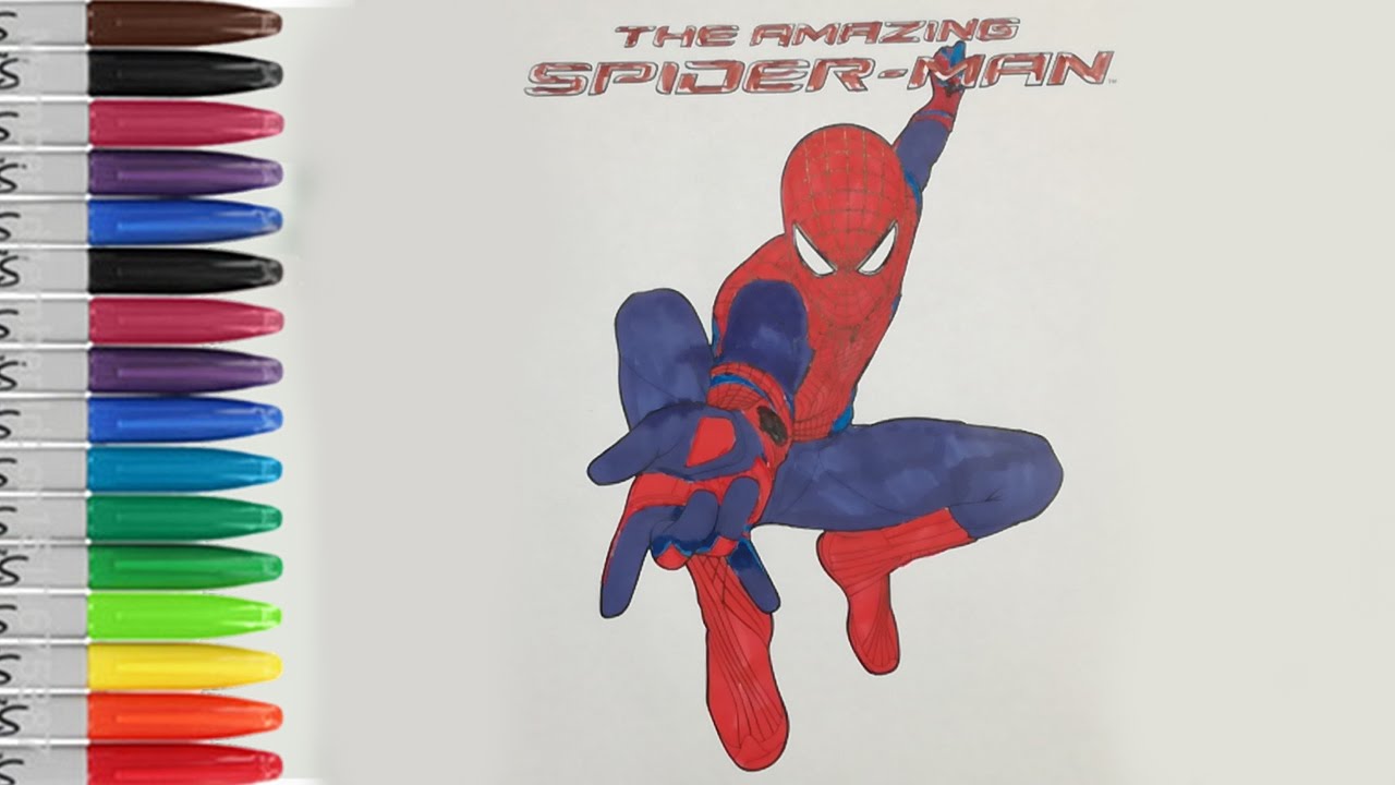 1280x720 The Amazing Spiderman Coloring Pages Let's Show Spiderman Fun