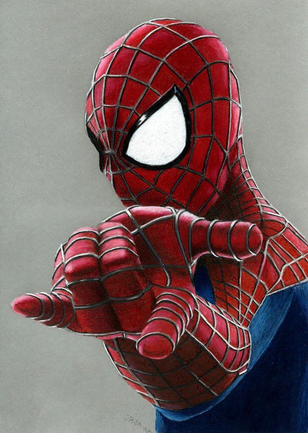 600x844 Colored Pencil Drawing The Amazing Spider Man 2 By Jasminasusak