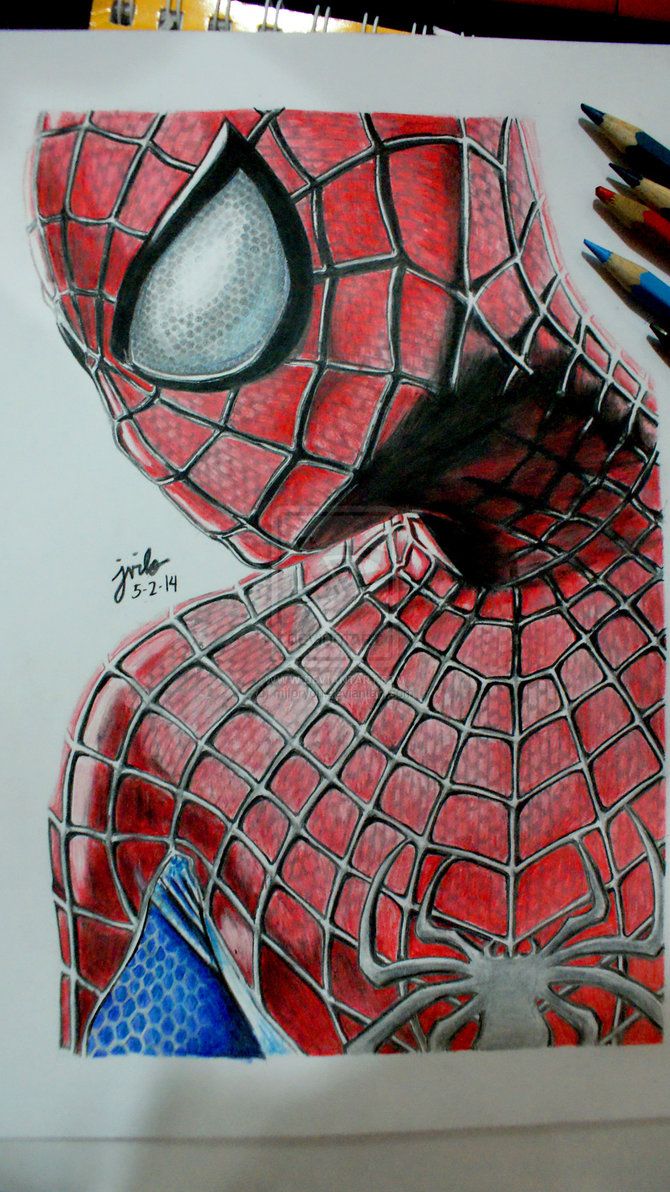 670x1192 The Amazing Spider Man 2 Color Pencil Drawing By Mjforyou