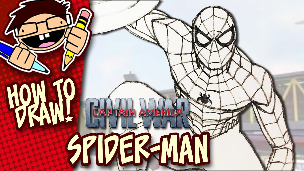 1280x720 How To Draw Spider Man (Captain America Civil War) Step By Step