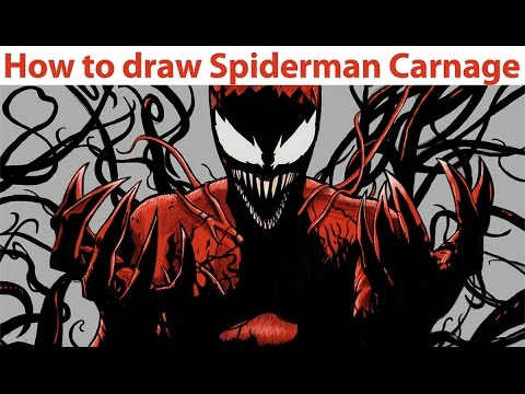 480x360 How To Draw Spiderman Carnage Step By Step Easy Drawing Tutorial