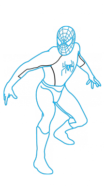 215x382 How To Draw Spiderman, Easy Step By Step Drawing Tutorial
