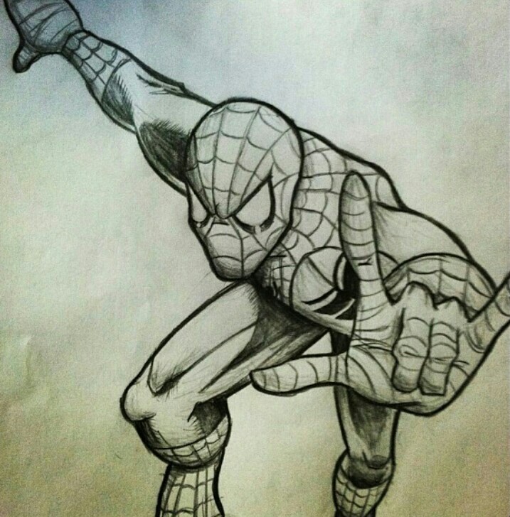 717x728 Spiderman Drawing ~not Mine Art Works Spiderman