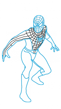 215x382 How To Draw Spiderman, Easy Step By Step Drawing Tutorial