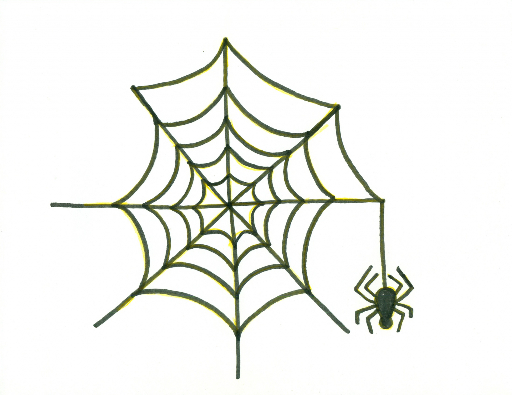 1024x791 Simple Spider Web Drawing Drawing Of A Spider Web