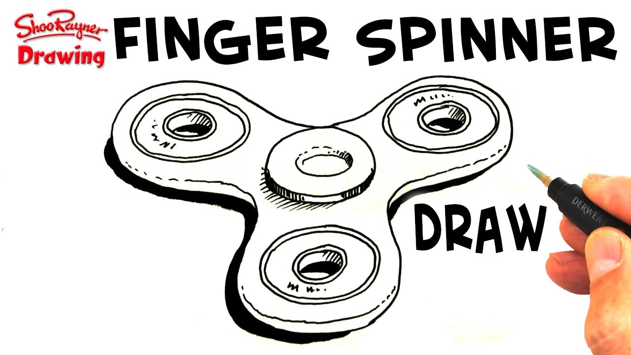 1280x720 How To Draw A Fidget Spinner Step By Step Drawing
