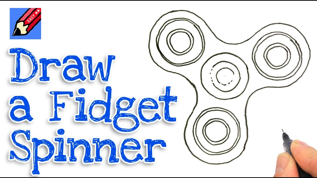 1280x720 How To Draw A Fidget Spinner Real Easy
