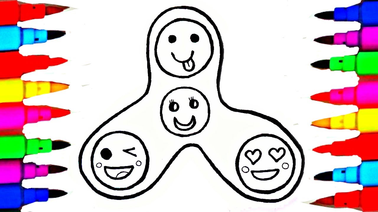 1280x720 Learn Art L How To Draw And Color Fidget Spinner L Kids Drawing