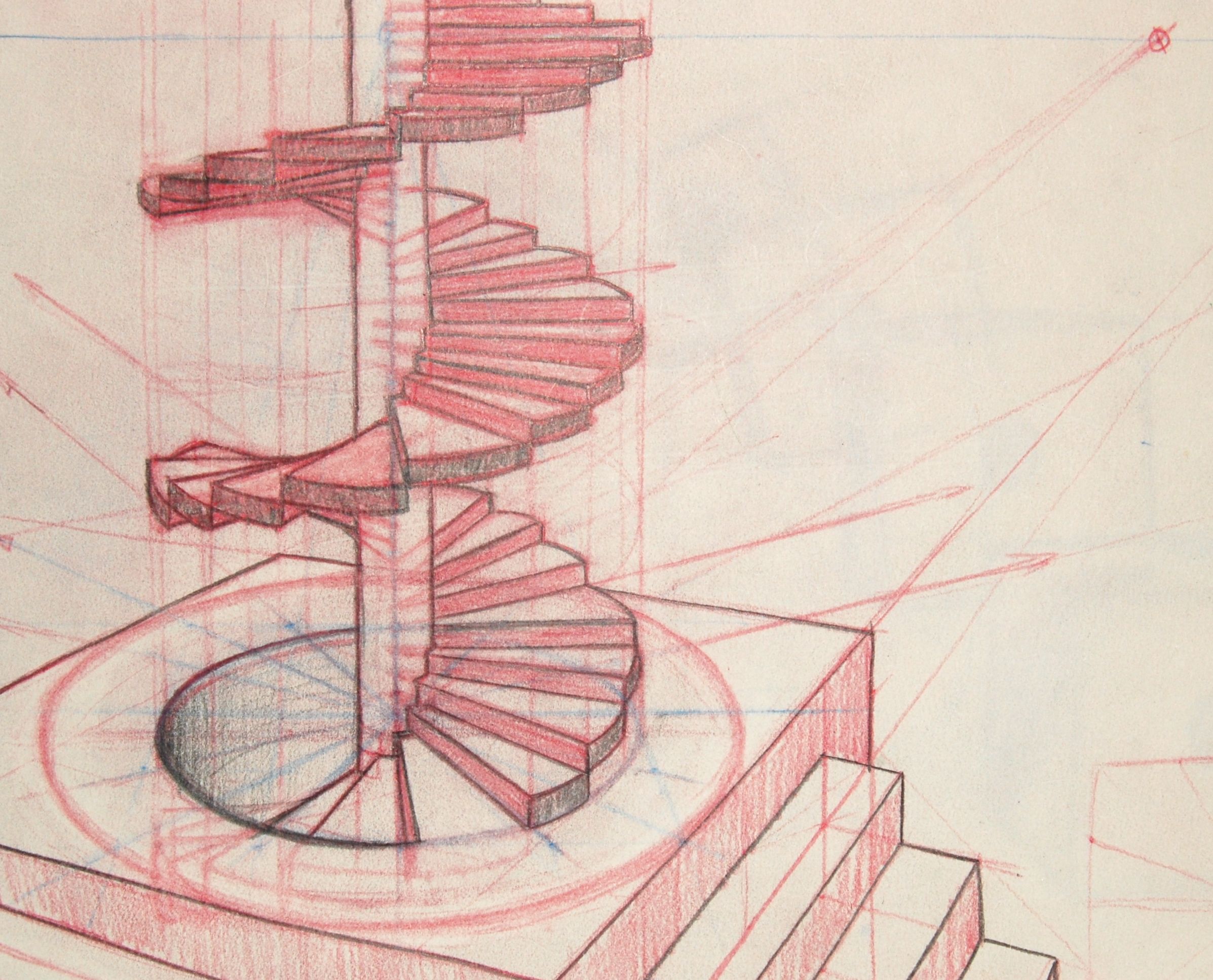 Spiral Staircase Drawing at GetDrawings | Free download