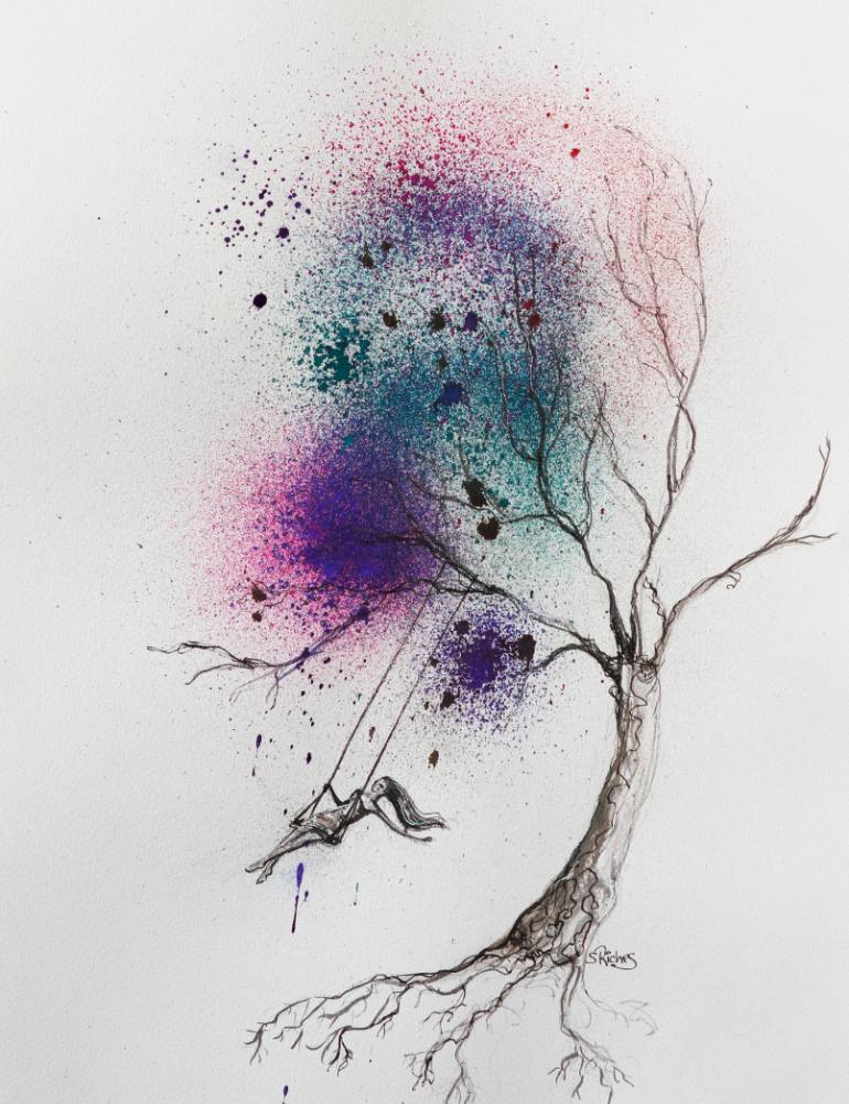 770x1001 Saatchi Art Free Spirit Drawing By Sara Riches