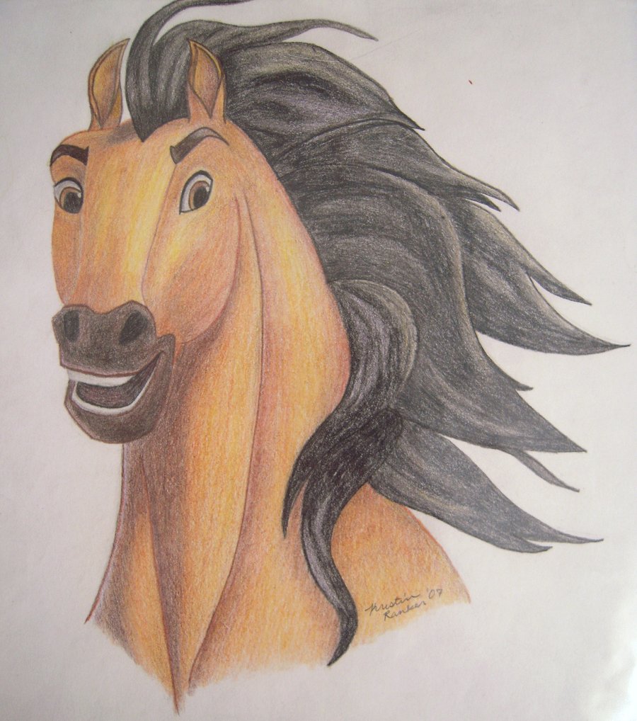 900x1018 Spirit Stallion Of The Cimarron Drawing